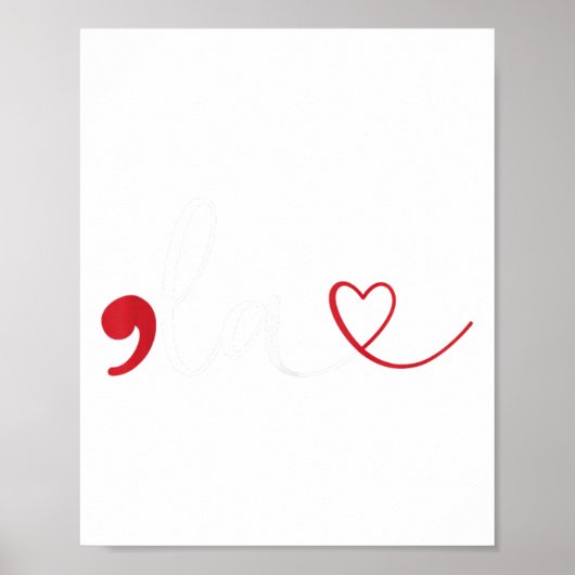 Poster Funny Comma La Kamala Harris Ponctuation La Elseli (Devant)