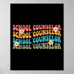 Poster Funny Conseiller scolaire Super Rétro Conseiller T