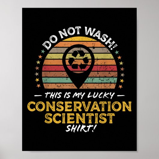 Poster Funny Conservation Scientist Titre du poste Graphi (Devant)