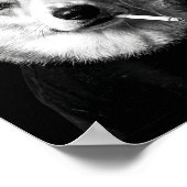 Poster Funny corgi dog smoking meme smoking dog cigarette (Coin)