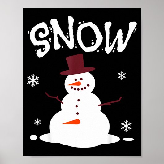 Poster Funny Couples Christmas Party Snow Man Merry Xmas  (Devant)