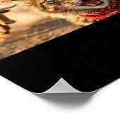 Poster Funny Cowboy Cat Selfie With Charging Bull Western (Coin)