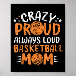 Poster Funny Crazy Basketball Moms Tournoi Graphic Tee