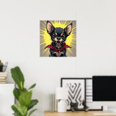 Poster Funny Crazy Chihuahua (Bureau à domicile)
