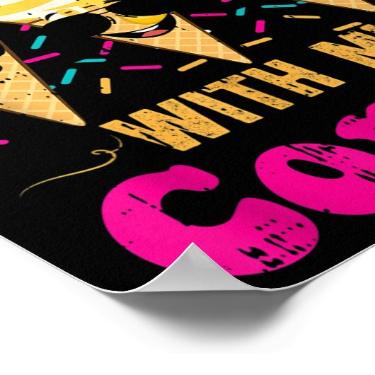 Poster Funny Crème de glace Cones de plage d'été (Coin)