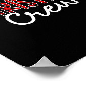 Poster Funny Crew Santa Hat Christmas Red Plaid Xmas Fami (Coin)