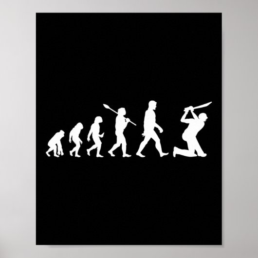 Poster Funny Cricket Evolution Tee For Cricket Players Or (Devant)
