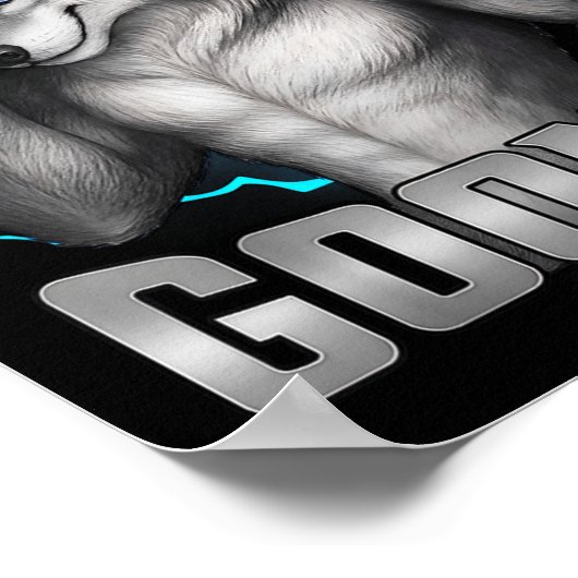 Poster Funny Cringe Sigma Wolf Certified Gooner (Coin)