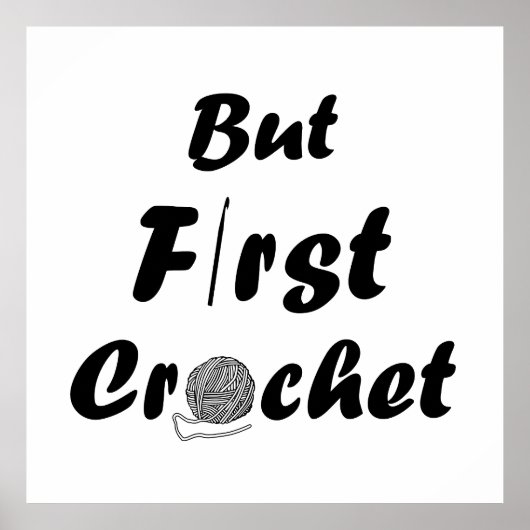 Poster Funny crochet citation tricot dire cadeau (Devant)