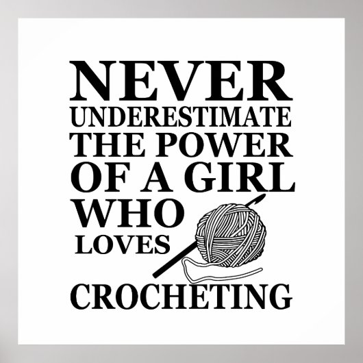 Poster Funny crochet citations crocheters cadeau (Devant)