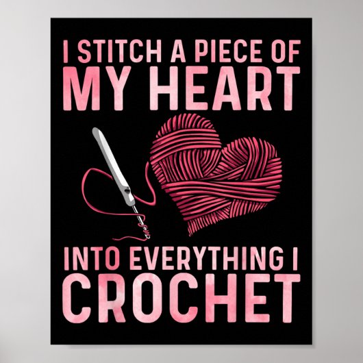 Poster Funny Crochet Design For Men Women Crocheting Croc (Devant)