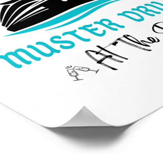 Poster Funny Cruise Muster Drill Drinking Design  (Coin)