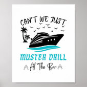 Poster Funny Cruise Muster Drill Drinking Design  (Devant)