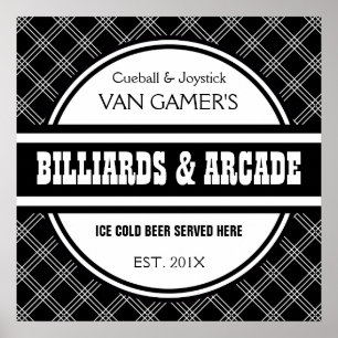 Poster Funny Customisé Accueil Jeux Salle Pub Signal