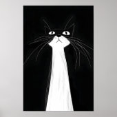 Poster Funny Cute Black cat (Devant)