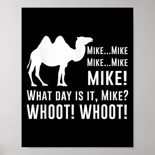Poster Funny Cute Camel Quotes About Hump Day Funny Quote (Devant)