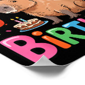 Poster Funny Cute Capy Capybara Animal Birthday Party Sup (Coin)