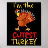 Poster Funny Cutest Turkey Matching Family Group Thanksgi (Devant)