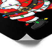 Poster Funny Dabbing Santa Xmas Lights Men Boys Girls Chr (Coin)