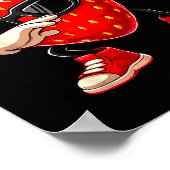 Poster Funny Dabbing Strawberry Summer Fruit Lover Men Wo (Coin)