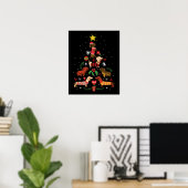 Poster Funny Dachshund sapin de Noël (Bureau à domicile)