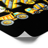 Poster Funny Dad Construction Excavator Kids Matching Fam (Coin)