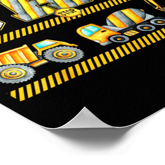 Poster Funny Dad Construction Excavator Kids Matching Fam (Coin)