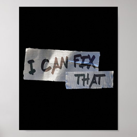 Poster Funny Dad Shirt Duct Tape I Can Fix That Gift (Devant)