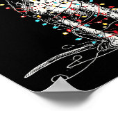 Poster Funny Dalmatian Christmas Graphics Dog Lights Love (Coin)