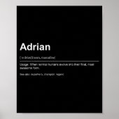 Poster Funny Definition Quote For The Name Adrian _ (Devant)