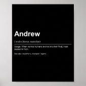 Poster Funny Definition Quote For The Name Andrew _  (Devant)