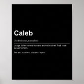 Poster Funny Definition Quote For The Name Caleb _ (Devant)
