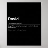 Poster Funny Definition Quote For The Name David _  (Devant)