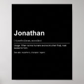 Poster Funny Definition Quote For The Name Jonathan _  (Devant)