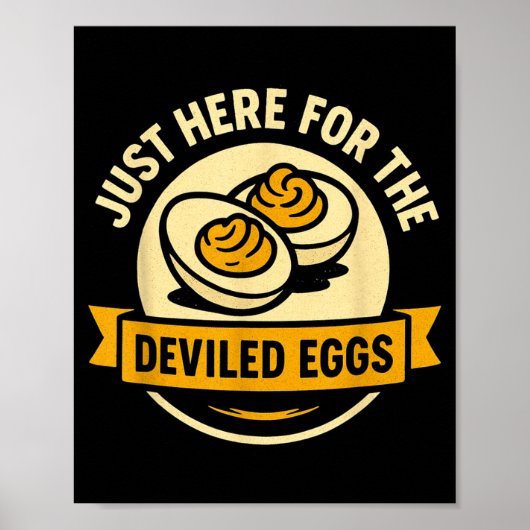 Poster Funny Deviled Eggs Thanksgiving Food Humor  (Devant)