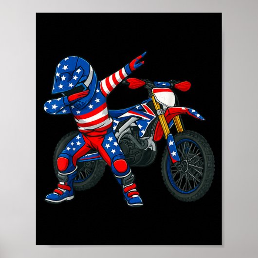 Poster Funny Dirt Bike Art Rider Motocross Motorcycle Dir (Devant)