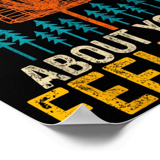 Poster Funny Disc Golf Apparel Co. Disc Golf Trees Don't  (Coin)