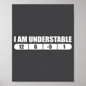 Poster Funny Disc Golf Quote Design, I Am Understable Fri (Devant)