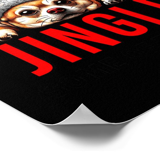 Poster Funny Dog Christmas Chihuahua Premium Tri-blend (Coin)