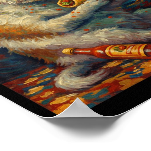 Poster Funny Dog Eating Taco Graphic Art Design  (Coin)