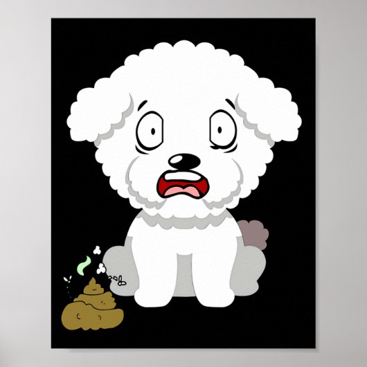 Poster Funny Dog Smells Stinky O O (Devant)