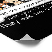 Poster Funny Dog Talking Quote Pet Lover Humor Tee  (Coin)