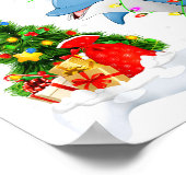 Poster Funny Dolphin Fish Lover Xmas Lighting Dolphin Chr (Coin)