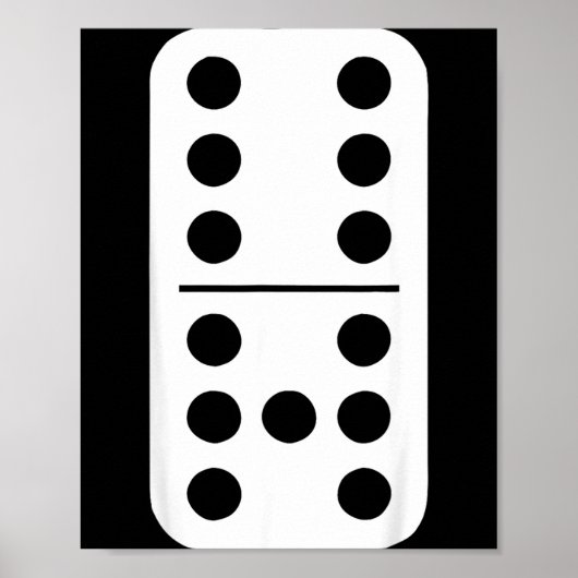 Poster Funny Domino Meme Six Seven Play Strategy Number H (Devant)