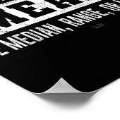 Poster Funny Don't Be Mean, Be Median Graphic Sarcastic S (Coin)