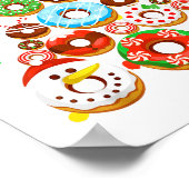 Poster Funny Donuts Christmas Tree Lights Xmas Pjs Boys K (Coin)