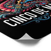 Poster Funny Dragon Cinco De Mayo Sugar Flower Mexi (Coin)