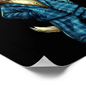 Poster Funny Dreamy Wolf In Pajama Outfit For Sleepy Boys (Coin)