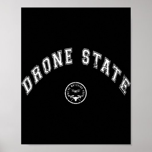 Poster Funny Drone State Flying Secret Drone New Jersey W (Devant)