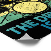 Poster Funny Drumming Art For Men Women Drumline Drum Set (Coin)